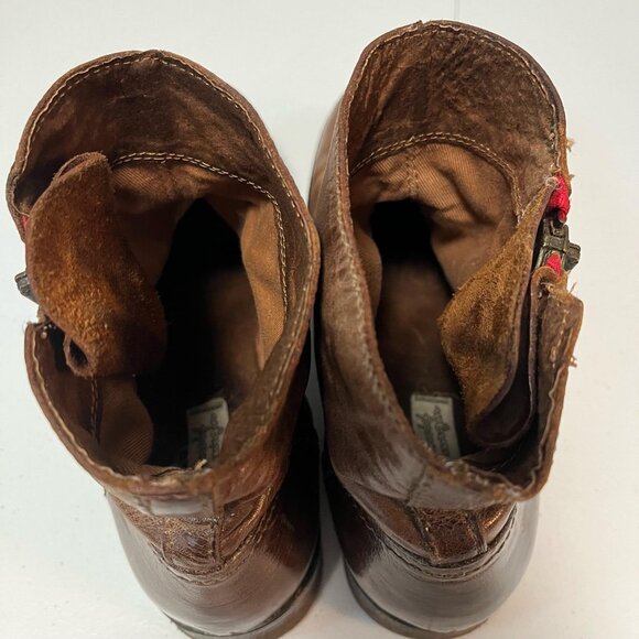 Brown Leather Ankle Boots - Picture 15 of 16